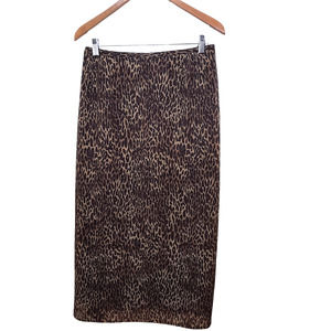 Requirements Animal Print Womens Maxi Skirt Size 1X